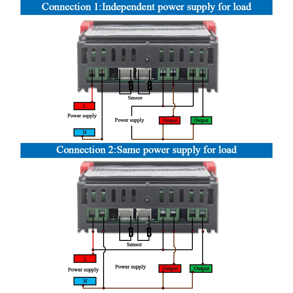 STC-3008 KT99 двойной цифровой Температура контроллер два реле Выход 12V 24V 220V терморегулятор Термостат с нагревателем охладитель