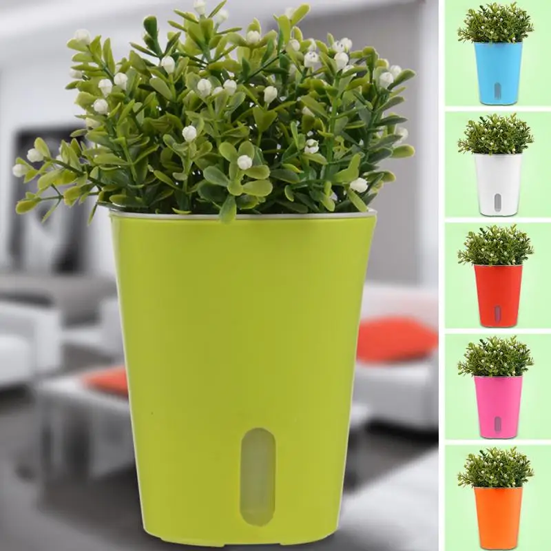 

HOT Indoor Flowerpot Outdoor Garden Plant Flower Pot Balcony Plastic Planter Patio Home Decor Drop Shipping #705