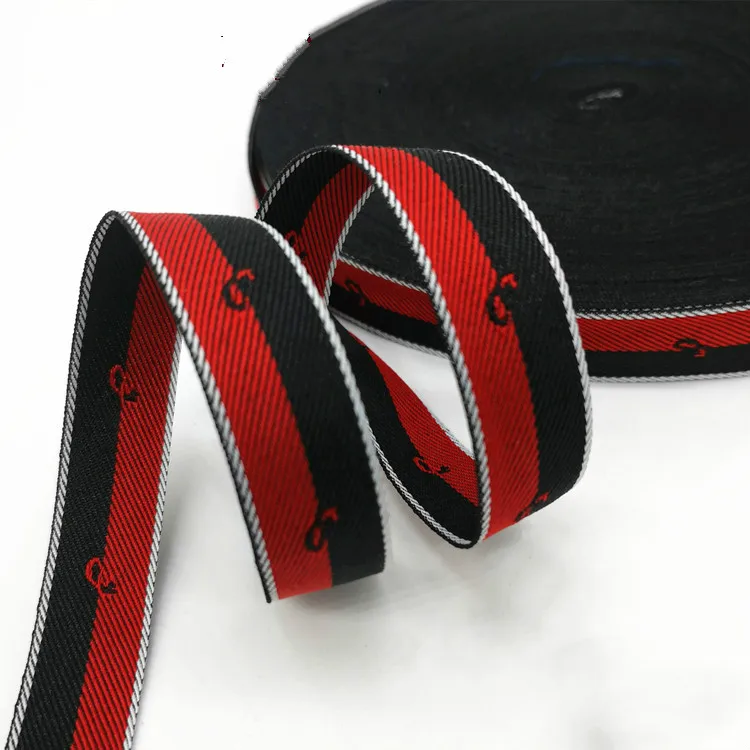 

NEW 15MM 5/8" Red Black Letters Embroidered Grosgrain Ribbons Belt DIY handmade Sewing Clothing Supplementary material 1 meter