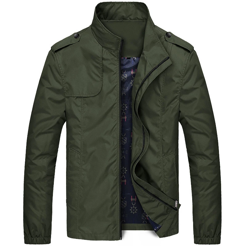 Maxulla Mens Jacket Spring Mens Casual Outwear Slim Fit Thin Coat Male Fashion Hip Hop Anorak Jackets Men Bomber Jackets 4XL