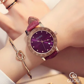 

Top Brand Luxury Fashion Ladies Watches Leather Female Quartz Watch Women Rhinestone Casual Strap Watch relogio feminino clock