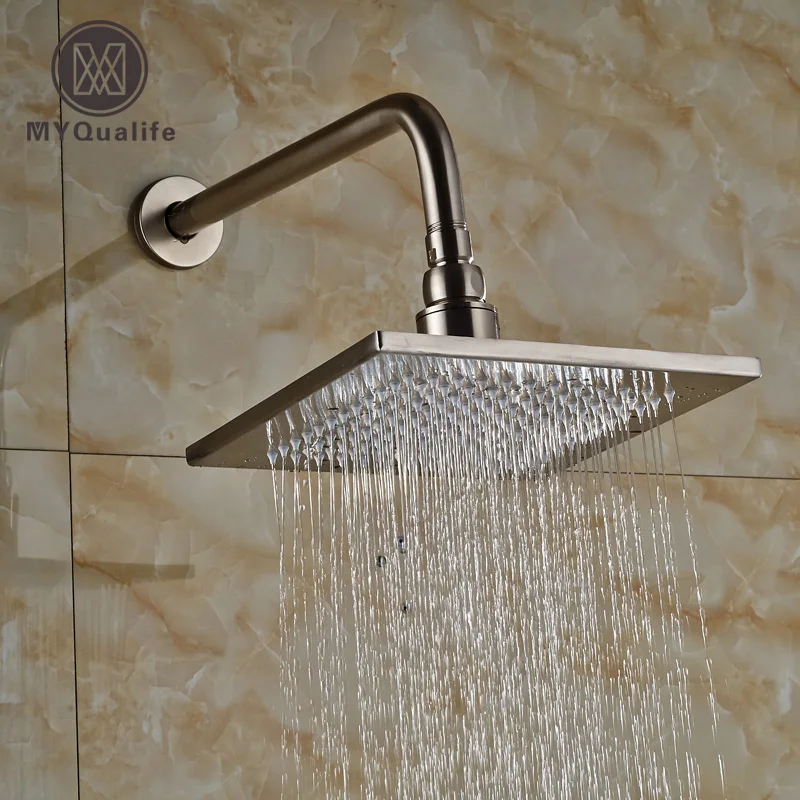 

NEW Brushed Nickel Shower Arm + 8" Stainless Steel Showerhead Wall Mount