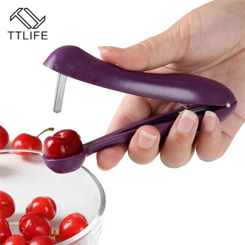 

TTLIFE 13x8.4cm Cherry Pitters Cherries Clips Seed Remover Purple Plastic Cherry Kernels Kitchen Fuits & Vegetables Tools Cutter