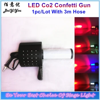 

New Powerful LED Co2 Confetti DJ Gun Colorful Manual Control LED Co2 Cryo Jet Confetti Cannon Machine For Disco Party Wedding