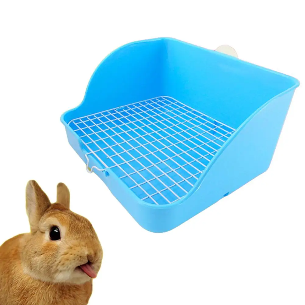 

Pet Cat Rabbit Toilet Mesh Square Potty Trainer Rat Hamster Corner Litter Box Cage Decor