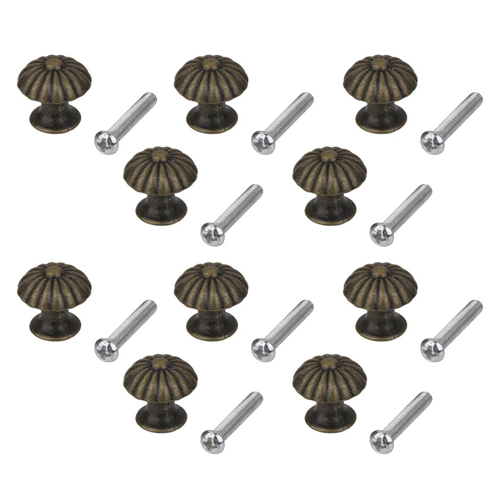 10Pcs Antique Bronze Kitchen Cabinet Drawer Knobs Dresser Cupboard Wardrobe Furniture Pulls Handle Wooden Box Jewelry Box Knobs