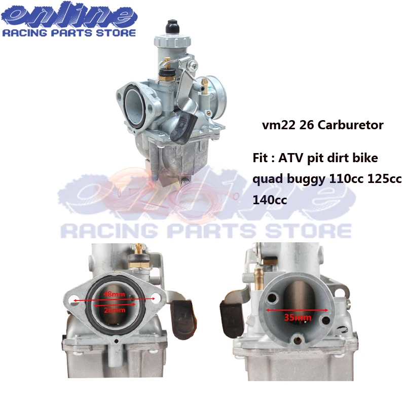 Карбюратор VM22 26 мм для карбюратор Mikuni 125cc 138cc 140cc мотоцикла квадроцикла PZ26|performance
