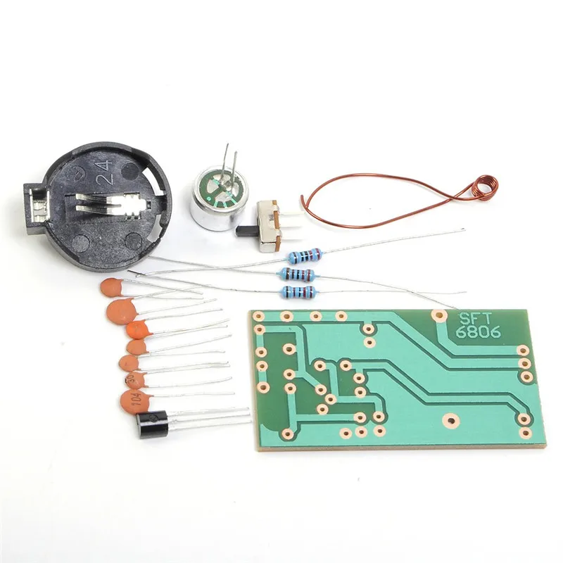 Electronic DIY Kit FM Transmitter Module Frequency Modulation Wireless Microphone Board Parts Kits Simple Production Suite