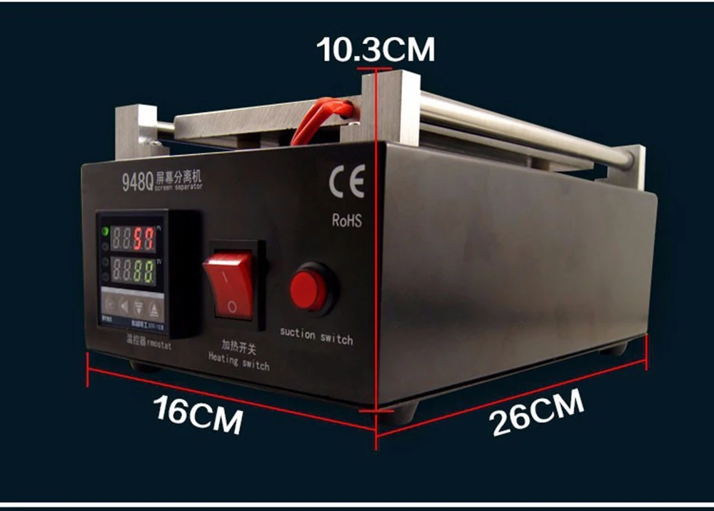 Встроенный вакуумный насос ЖК-дисплей сепаратор Сенсорный экран разделяющая машина для Max 7-ми дюймового телефона Стекло объектив высокое качество