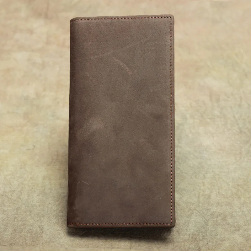 Высококачественный мужской кошелек из натуральной коровьей кожи 2019, мужской длинный стильный мужской бумажник в винтажном стиле M9024