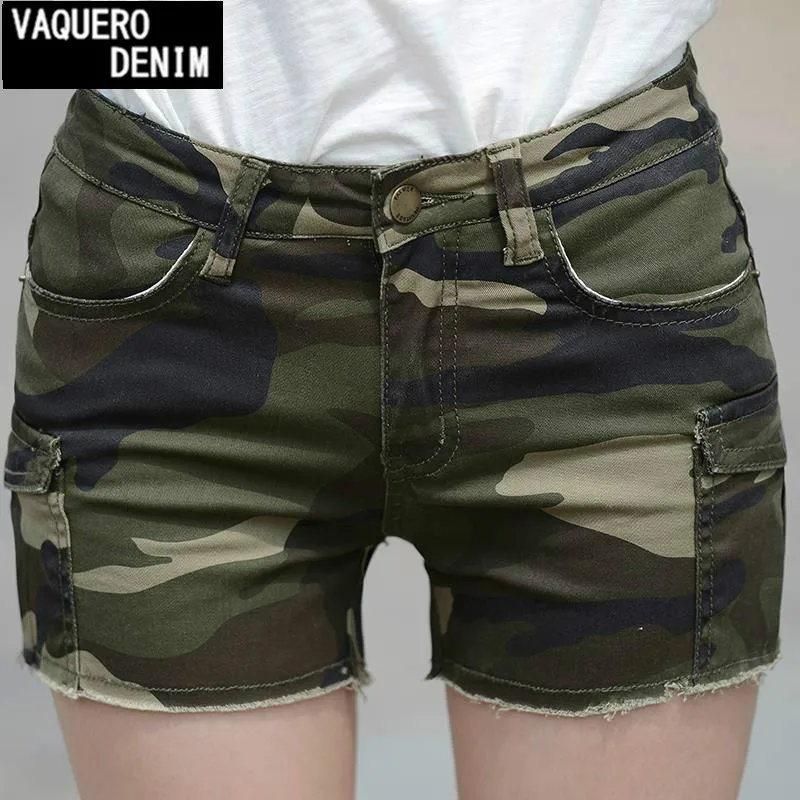

2015 Straight Mid Jeans Fashion Summer Hot Sexy Short Jeans Feminino Pantalones Cortos Mujer Camouflage Shorts For Women 7351