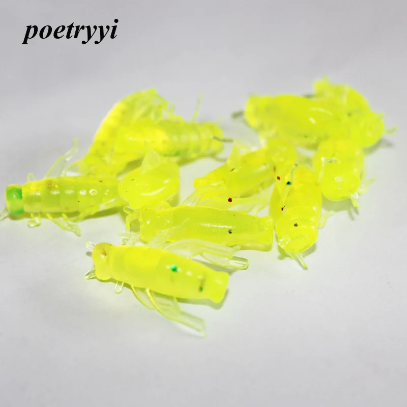 

POETRYYI 2.5cm Silicone bait Worms Fishing Soft bait Soft bait Soft head Flies Fish bait Silicone rubber fishing gear peche 30