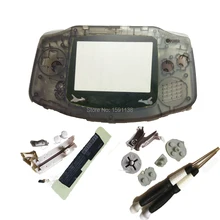 Горячий прозрачный черный цвет корпуса с запасными частями оболочки для GameBoyAdvance консоль крышка мультфильм объектив DMG GBO подарок для игры Мальчик Дети