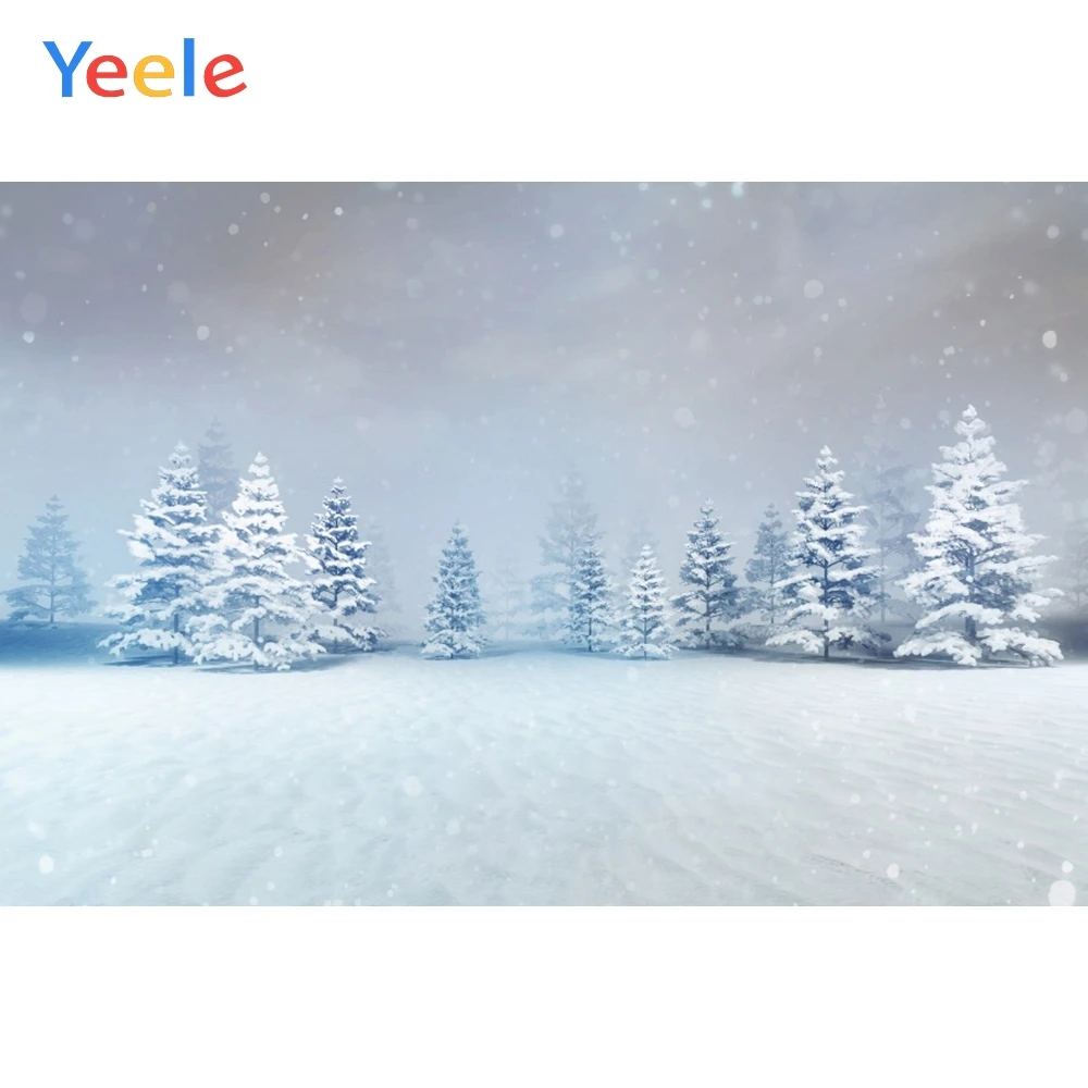 

Yeele Winter Scenery Fallen Snowflake Pine Room Decor Photography Backdrop Personalized Photographic Background For Photo Studio