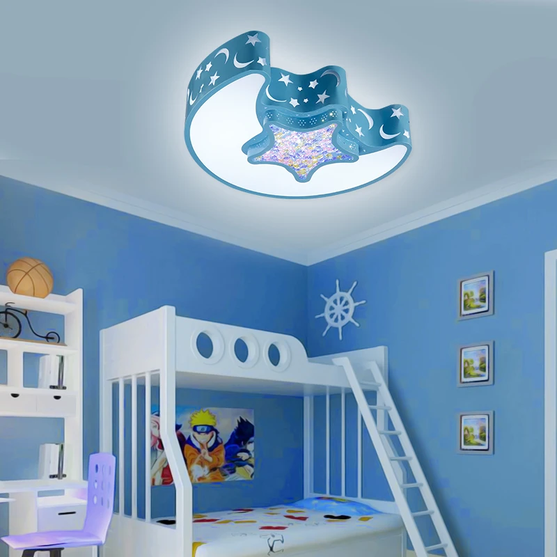 Us 68 6 30 Off Coroful Cartoon Children Room Lights Creative Moon Star Lights Led Cute Bedroom Ceiling Lights Kid S Room Ceiling Lamps In Ceiling