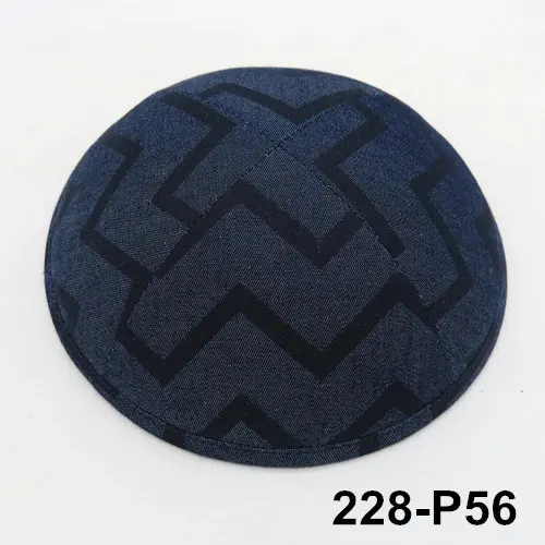 При покупке более 5 лотов(50 шт.) будет скидка 10% Джинсовые 19 см kippots Kipa Skullies kippa beanie Kippah jeus Yarmullka - Цвет: 228P56