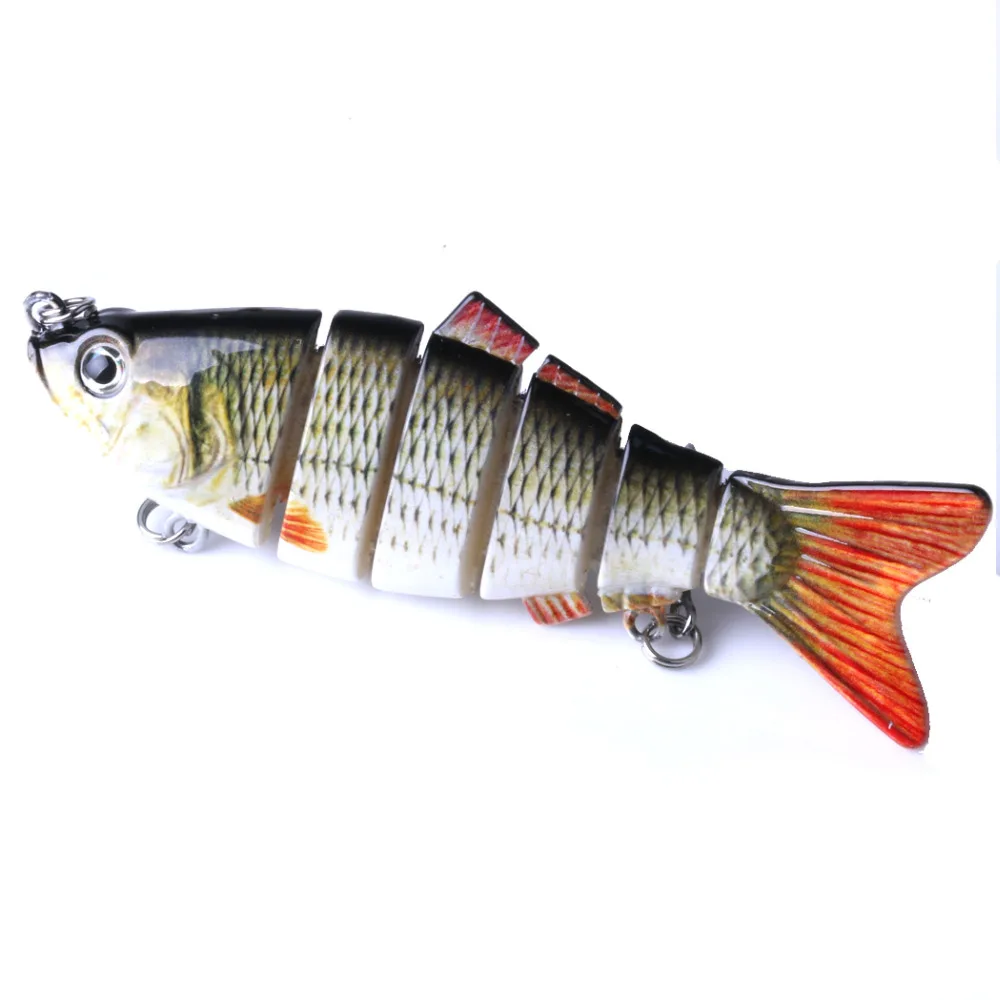 Señuelo de Pesca HENGJIA 10 cm 20g ojos 3D 6 segmentos señuelo duro de Pesca realista Crankbait con 2 cebos de Pesca Cebo Señuelo de Pesca HENGJIA 10 cm 20g ojos 3D 6 segmentos señuelo duro de Pesca realista Crankbait con 2 cebos de Pesca Cebo