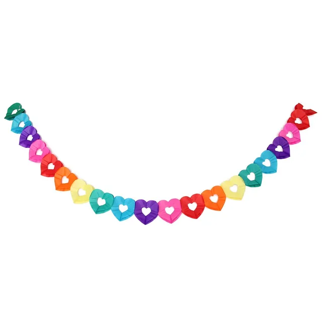 rainbow colours hanging paper chain flower wedding birthday party flower paper chain