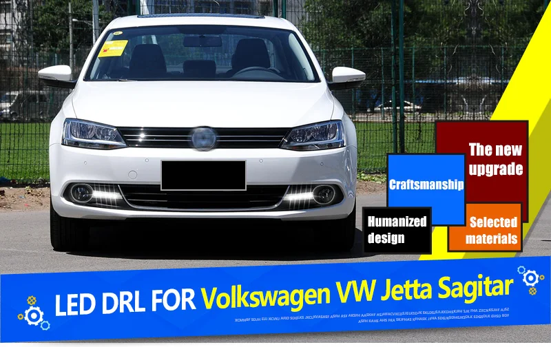 Противотуманная фара для Volkswagen VW Jetta Sagitar MK6 2012 2013 Автомобильный Стайлинг светодиодный DRL Дневной ходовой светильник Дневной светильник