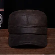 HL086 новые брендовые зимние теплые русские шапки из натуральной кожи бейсболки