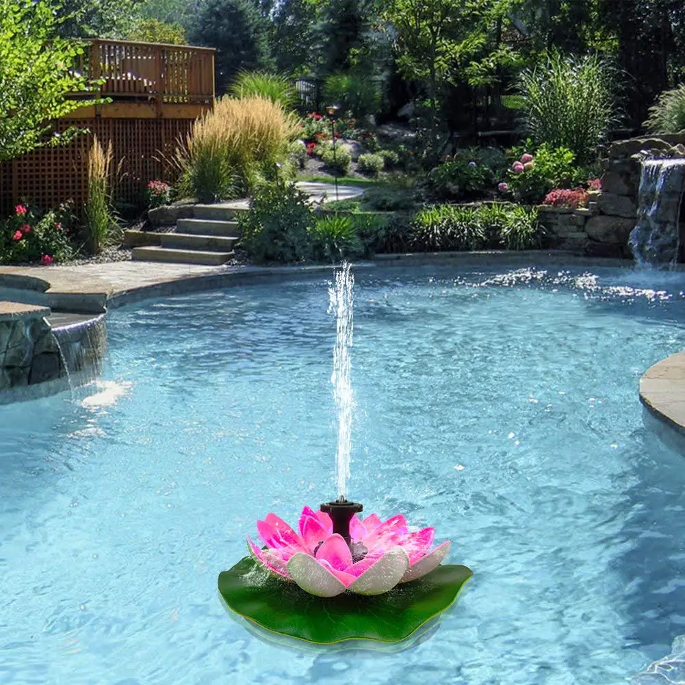 

LED 3W Solar Birdbath Lotus Miniature Floating Fountain Solar Panel Kit Submersible Water Pump For Pool Pond Garden Fish Tank