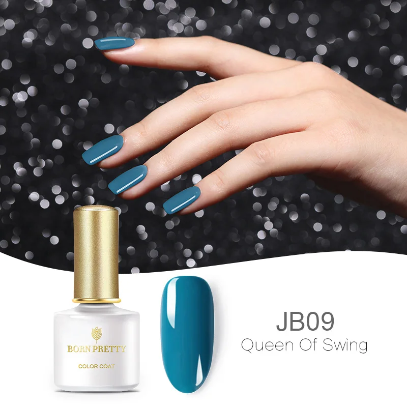 BORN PRETTY Джаз-синий гель серии Однотонная одежда ногтей Гель-лак 6 мл фиолетовый замочить от УФ-лак Лаки - Цвет: BP-JB09