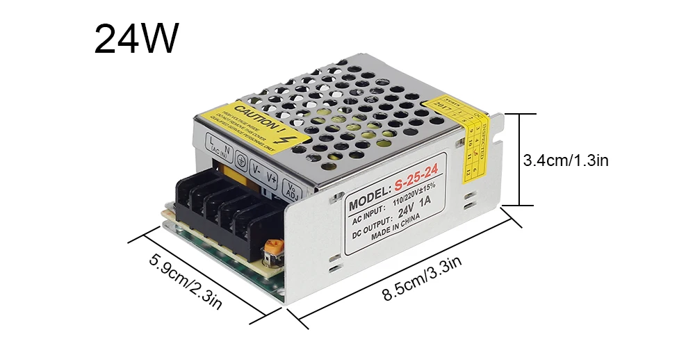 DC 24 В питание освещение трансформатор драйвер переключатель для светодиодные ленты адаптер 1A 2A 3A 5A 8.3A 10A 15A 20A