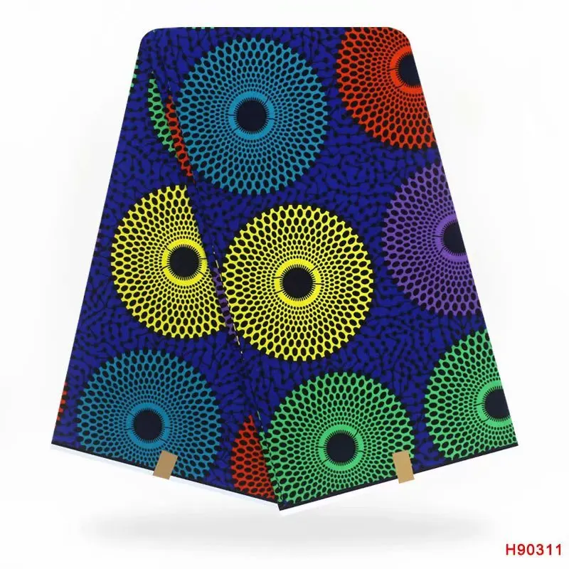 

100% Cotton Hollandais Wax High Quality 2019 Dutch Wax African Veritable Wax Hot Sale Design For Women Dress Y90311-27