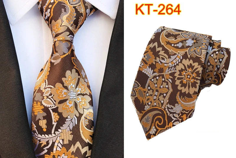 Роскошные 8 см Для мужчин классический галстук шелковый галстук из жаккардовой ткани с цветочным принтом Cravatta галстуки человек деловой, для жениха аксессуары для галстуков подарок