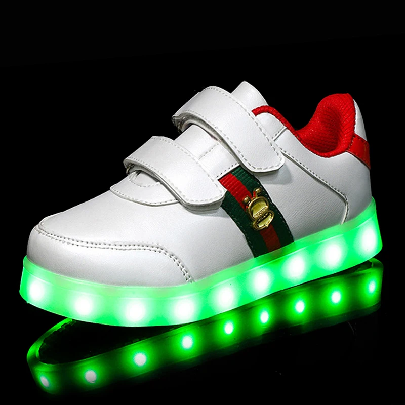 

25-37 Size// USB Luminous Sneakers Glowing Basket Led child Shoes With Light Up Kids Children's Glowing Shoe enfant for Boys