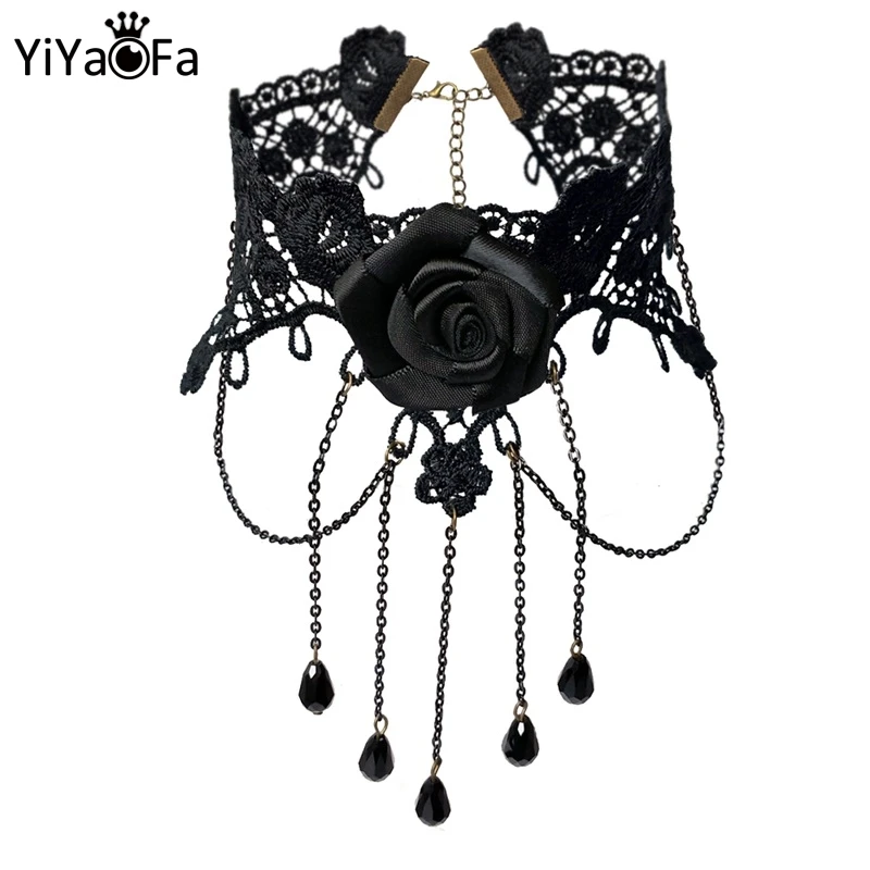 

YiYaoFa Choker Necklace For Women Accessories Gothic Jewelry Vintage Necklaces & Pendants False Collar Statement Necklace GN-55