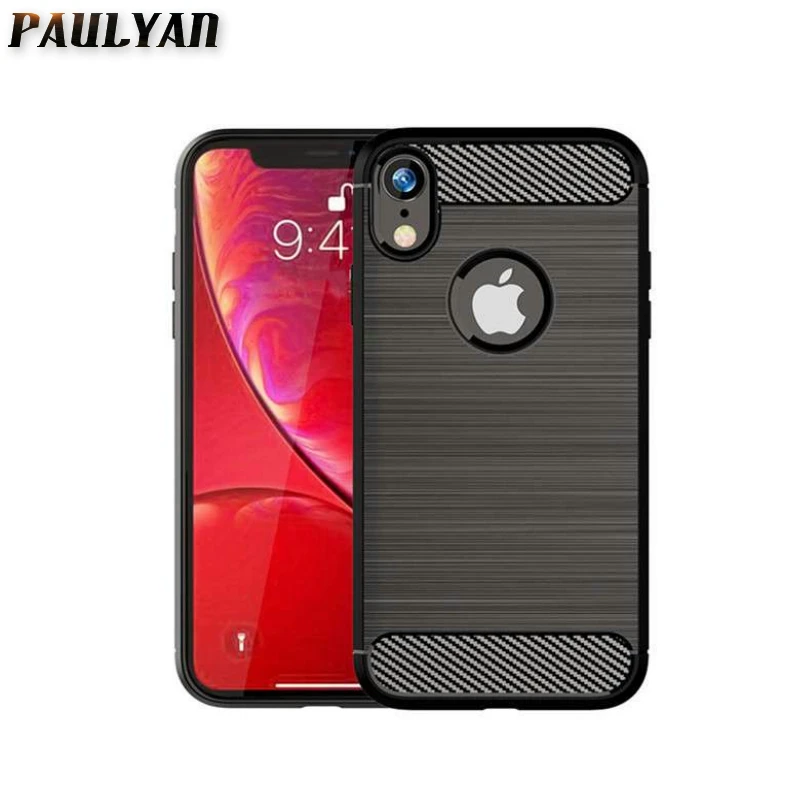Мобильный телефон чехлы для iphone XR защитный чехол матовый углеродного волокна