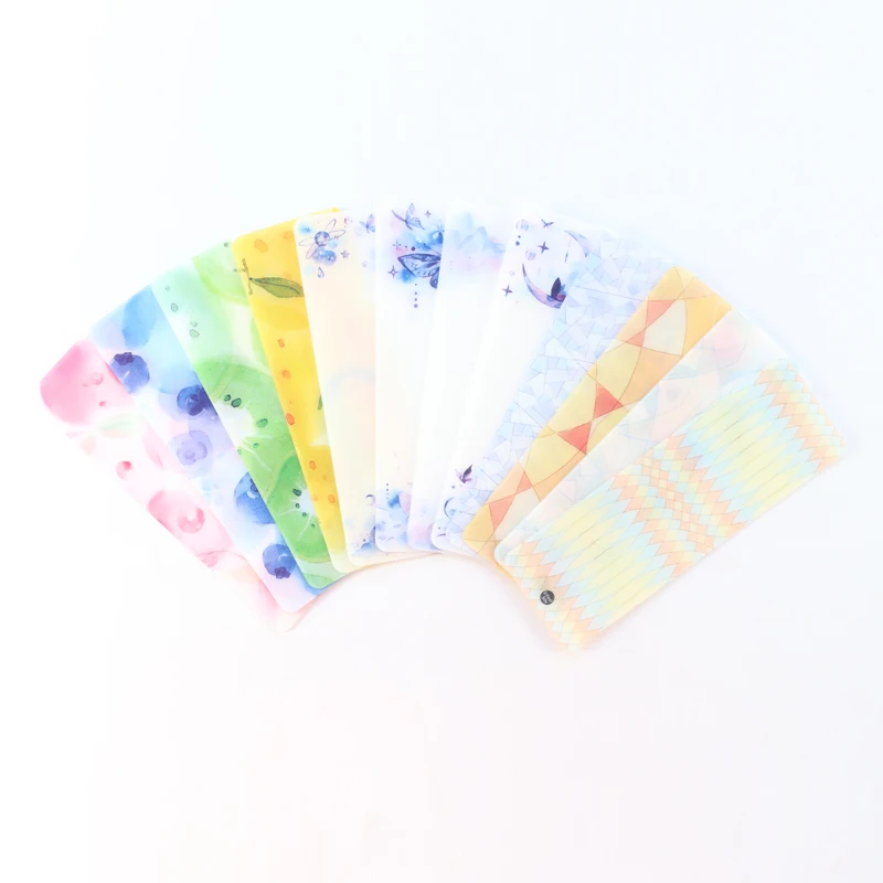 

Domikee 2019 New candy kawaii PP school student index bookmark for notebook, can also be tape organzier board/index divider,4pcs
