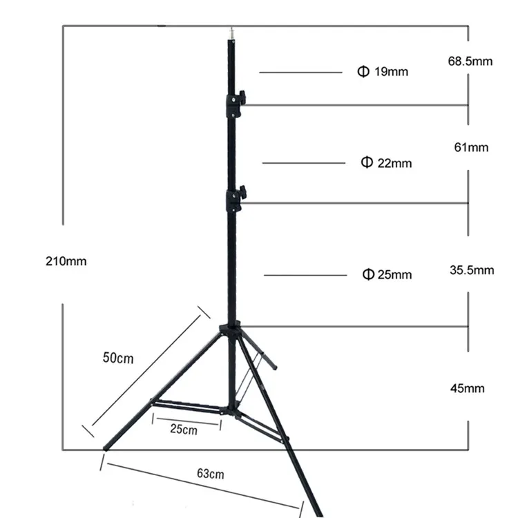 Фотографическое оборудование 210 см 1/4 свет телефон стенд держатель камеры торшер крышка штатив аксессуары для фотостудии