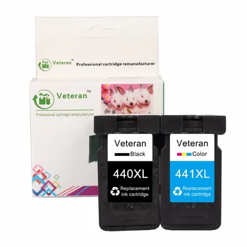 

Veteran PG440 CL441 XL PG 440 PG-440 Refilled Ink Cartridge for Canon PIXMA MG2180 MG2240 MG3180 MG4180 MG4280 MX378 MX438 MX534