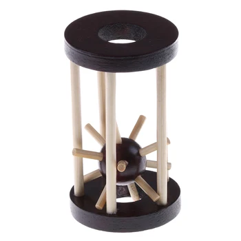 

1pcs Lock Toy Wooden Intelligence Toy Ming Lock Take Out Spiked Ball Brain Teaser Toy Gift Educational Toys For Children Kid