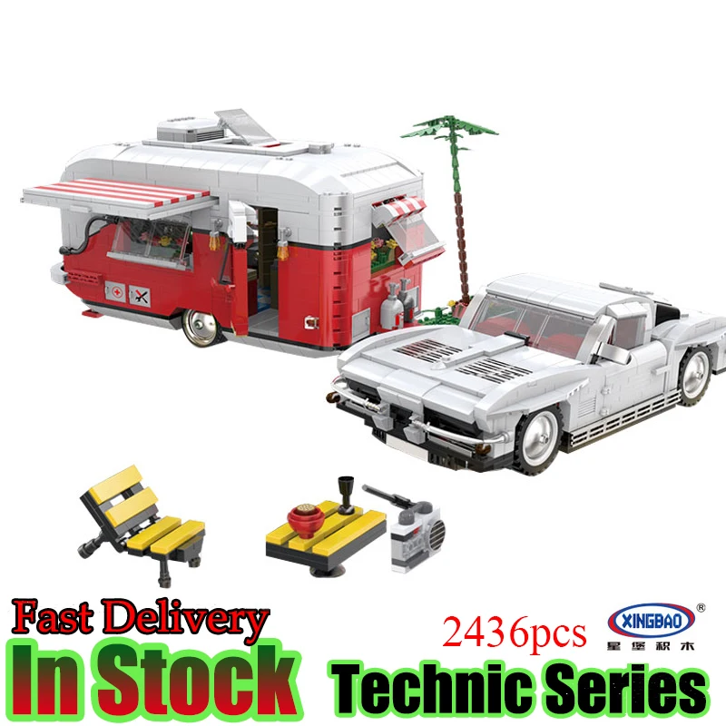 

XingBao 08003 Technic 2436Pcs The Camper Car Model Building Blocks Bricks Toys For Kids