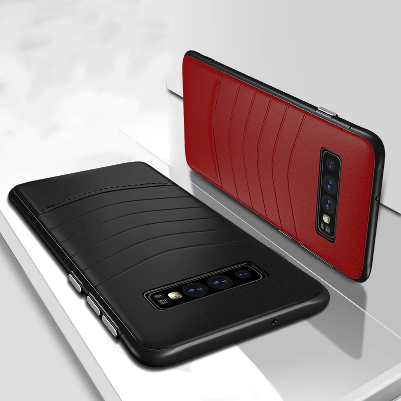 Luxury Leather Back Cover Case for Samsung Galaxy S10 Plus 360 Shockproof Capa S10e Ultra Thin |