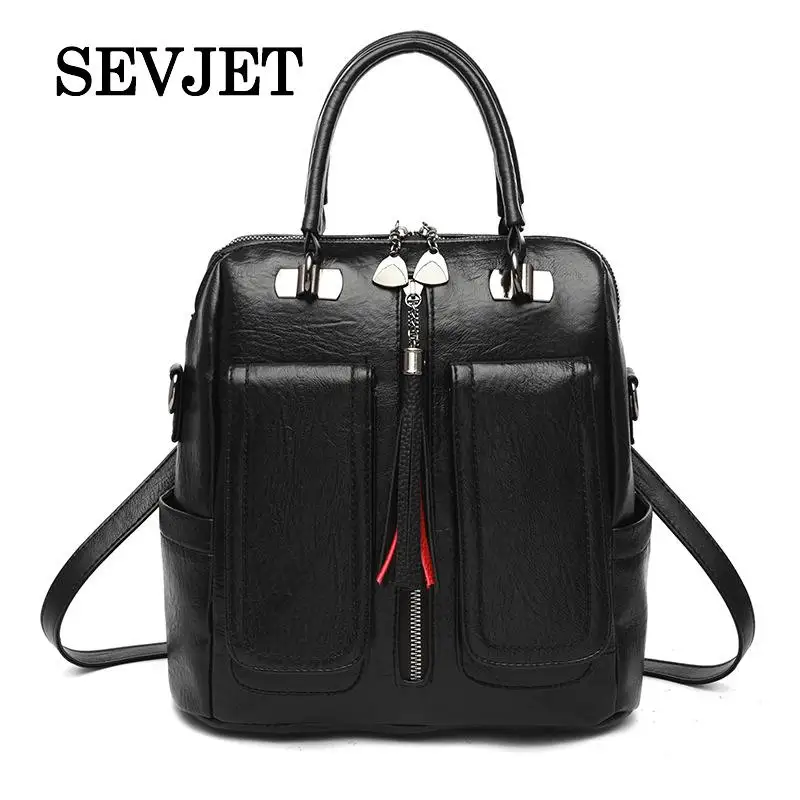 Fashion PU Leather Women Handbag Brand Tassel Ladies Tote Bag School Shoulder Bags Luxury Large ...