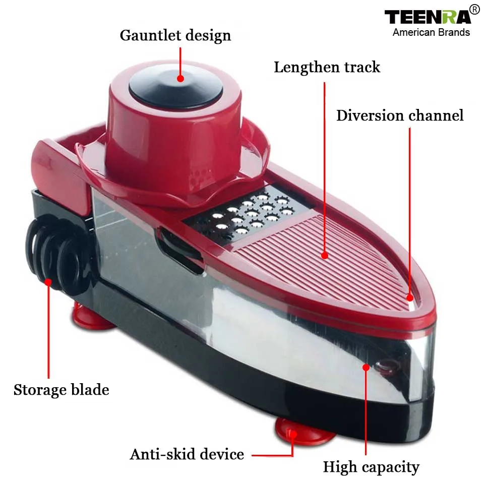 TEENRA 1 Набор нескользящий мульти овощерезка терка для мандолина 4 в 1 измельчитель для картофеля измельчитель моркови измельчитель кухни инструмент