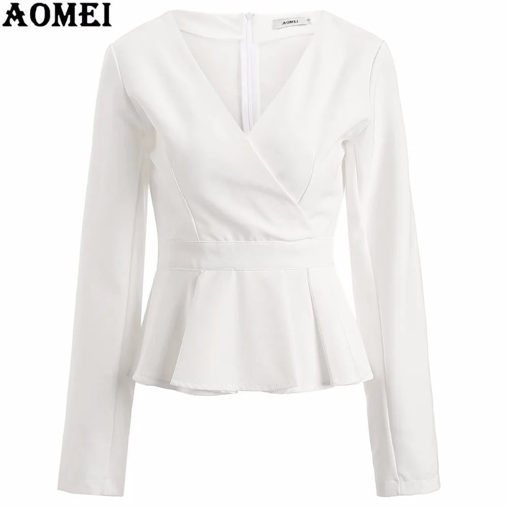 plus size white peplum top