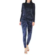 Otoño Invierno Moda Casual Pantalones de Ocio Traje Ropa de Fitness Mujeres Conjunto de Ropa Deportiva de Terciopelo Engrosada Larga Superior Delgado