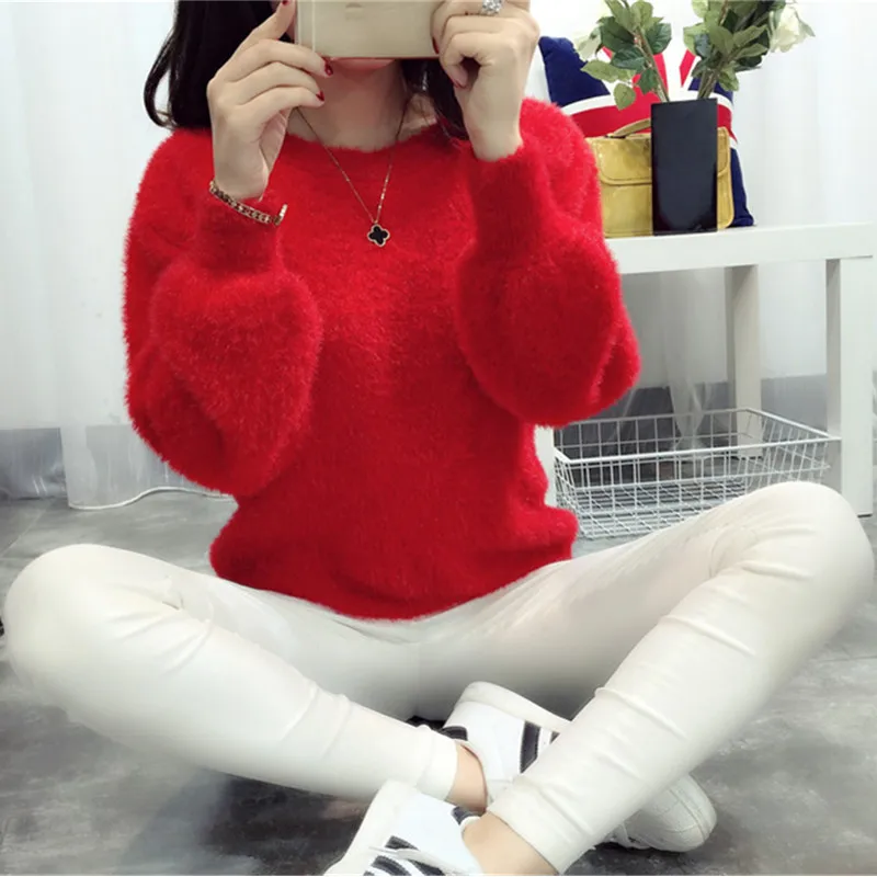 YAGENZ Fashion Short Knitted Sweater Women Tops Autumn Winter Clothes Women Sweaters And Pullovers Woman Clothes Pink Sweater715 YAGENZ Fashion Short Knitted Sweater Women Tops Autumn Winter Clothes Women Sweaters And Pullovers Woman Clothes Pink Sweater715
