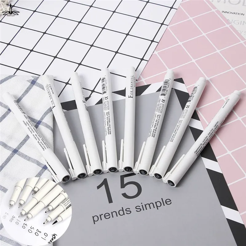 

Creative Artist Marker Black Sketch Pigment Fine Liner Pen Set For Water Resistant Drawing Pen Design/Comic Painting Supplies
