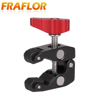 

Camera Photography Crab Claw Clip Arm Clamp Holder Mount Standard 1/4 3/8 Screw Holes for Camera Flash Holder Bracket Adjustable