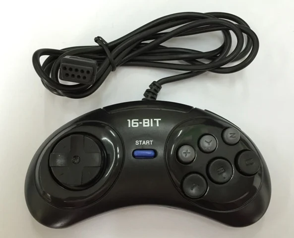 Original style GENESIS & MEGADRIVE Controller, 6 Buttons GamePad