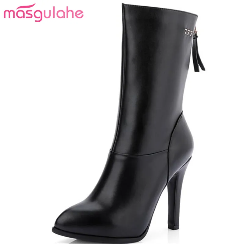 mid calf pointed boots