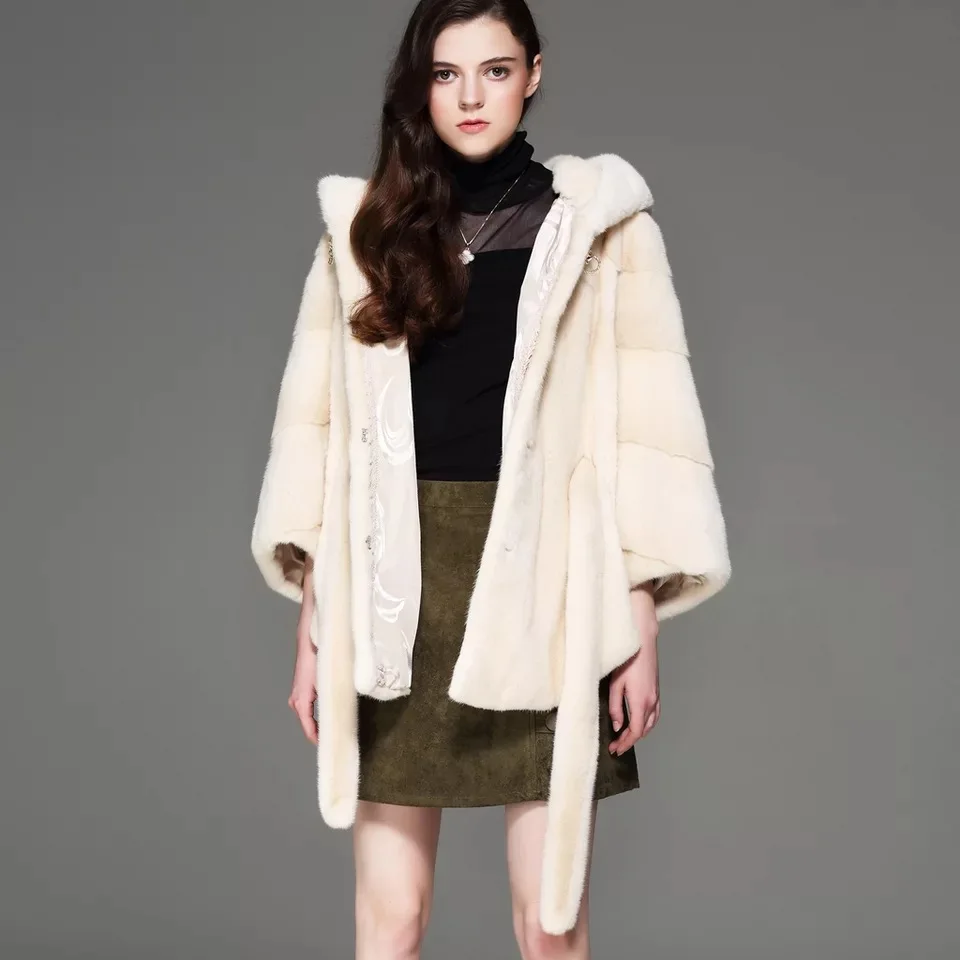 2017 брендовая роскошная женская куртка из натурального меха норки длинный стиль с