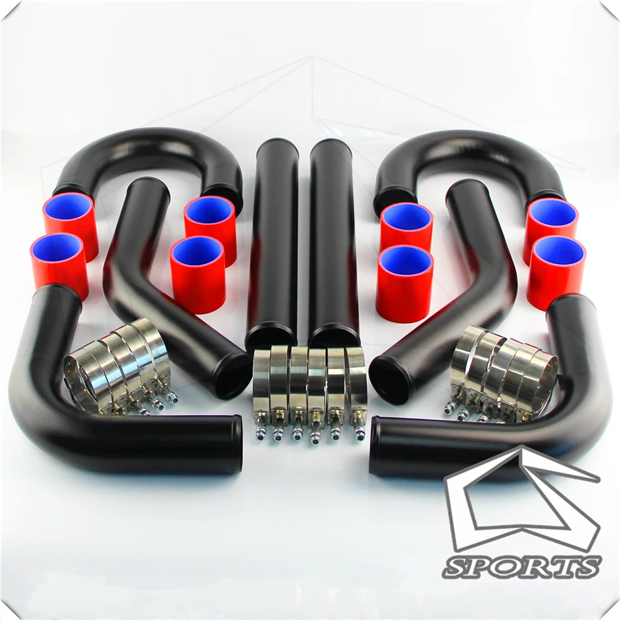

UNIVERSAL 2.25" 57MM TURBO BOOST INTERCOOLER PIPE KIT 8 PCS Aluminum PIPING