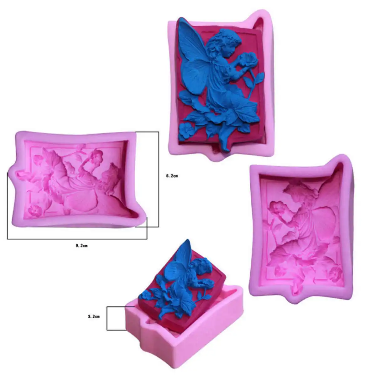 Silicone Angel Elf Soap Mould Fondant Flower Chocolate Cake Decor Mold Mould